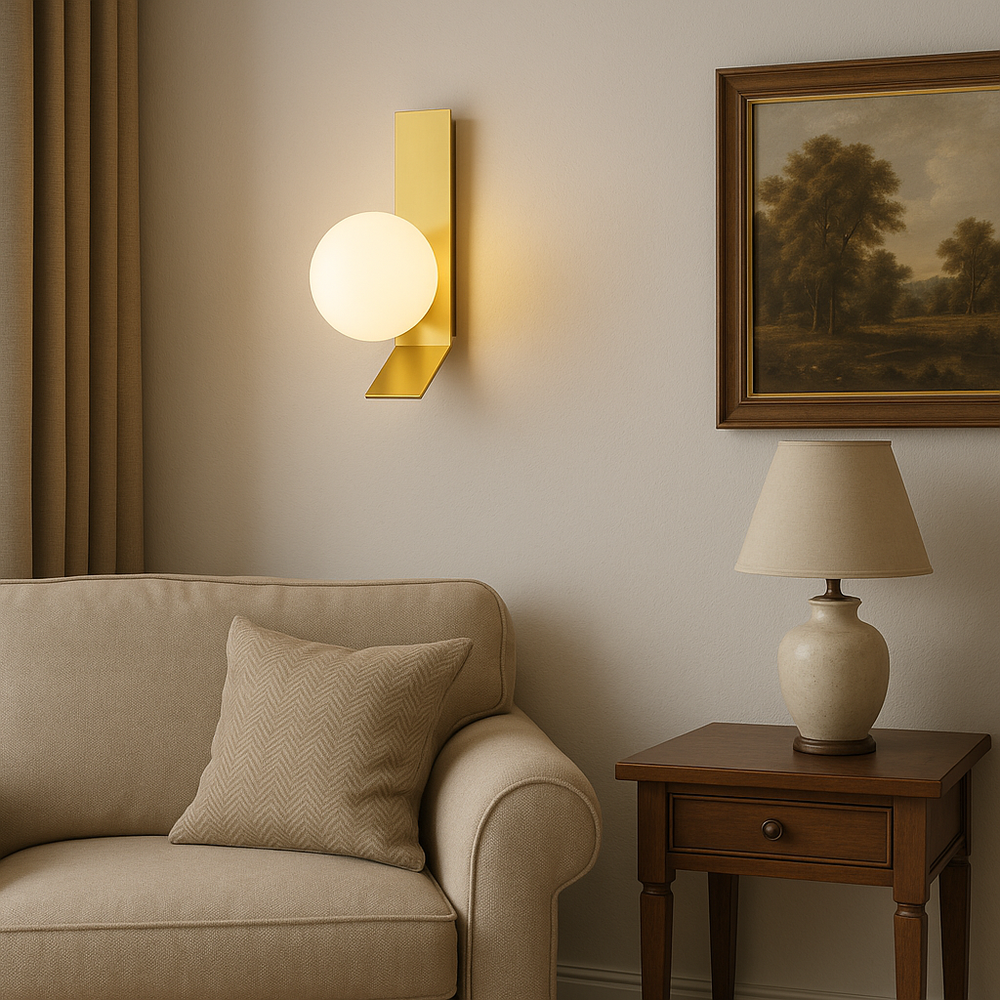 Vägglampa APP1758-1W Guld/Vit