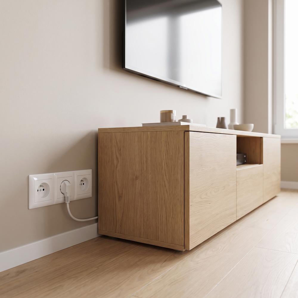 Háromszoros dugalj keret OSTE JNH015-3F White