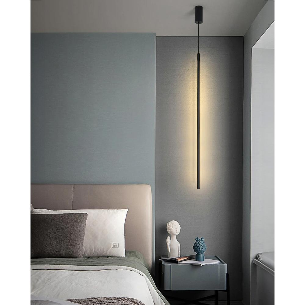HÄNGANDE LED TAKLAMPA APP1413-C SVART 100 cm