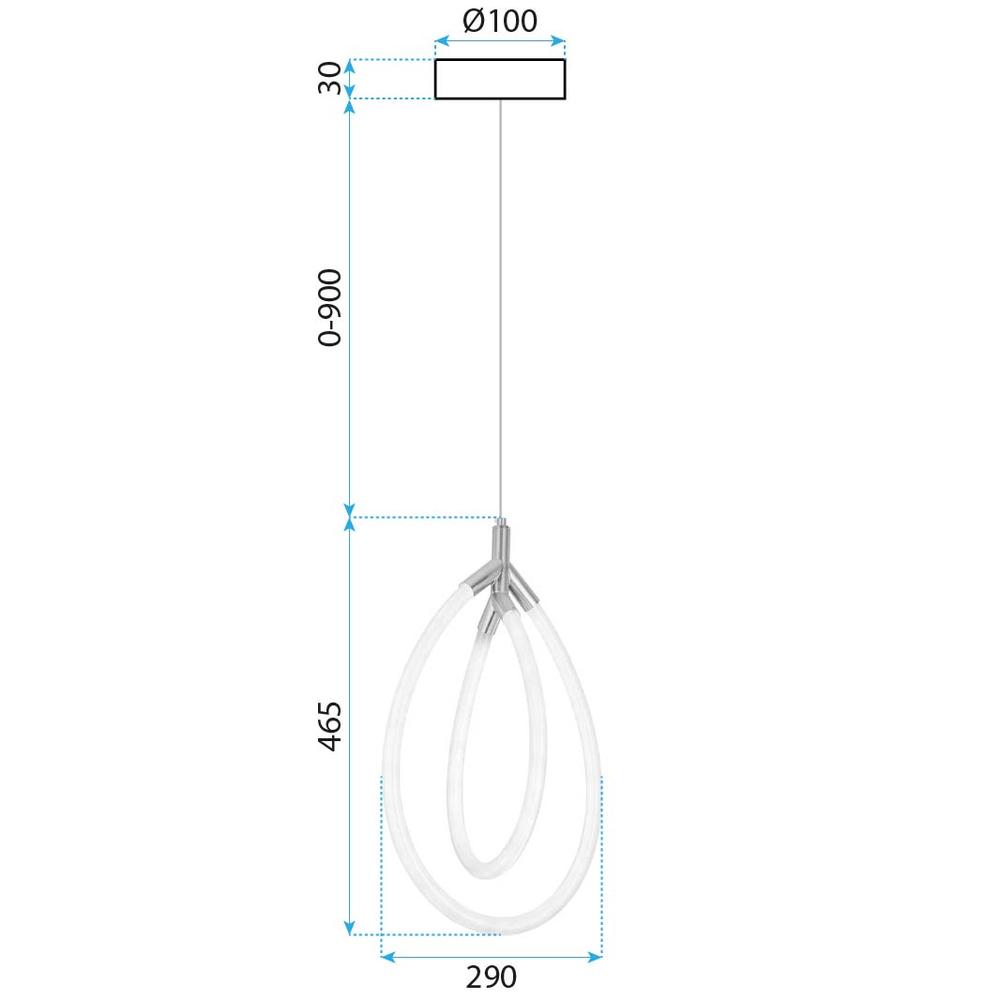 HÄNGLAMPA LED G017-CP GULD
