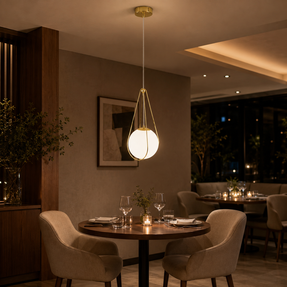 HÄNGANDE TAKLAMPA APP1793-1CP 20 cm Guld