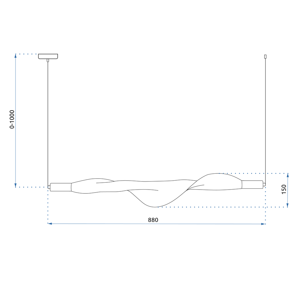 HÄNGLANDE LED TAKLAMPA APP1446-CP Svart