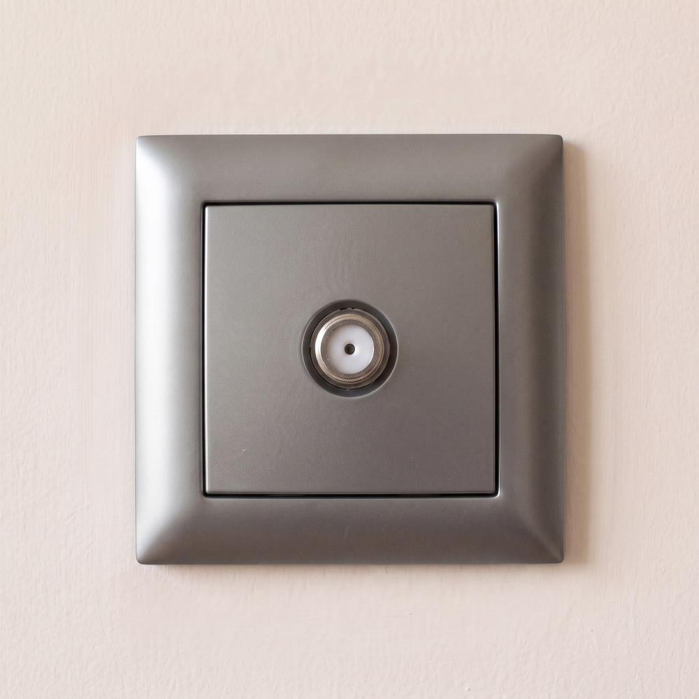 Antenas Kontaktligzda ar Rāmi OSTE JNH012-A GREY