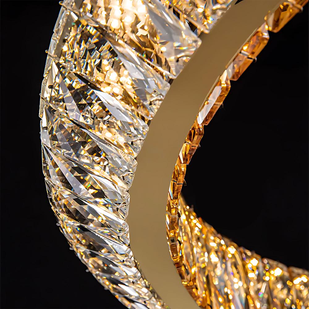 HÄNGENDE LED TAKLAMPA APP1768-CP Guld 60 cm