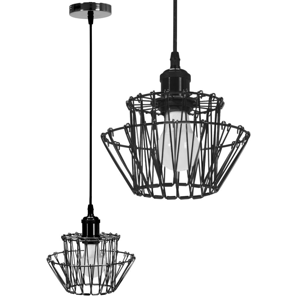 Taklampa Hängande APP941-1CP Set 36 cm Svart