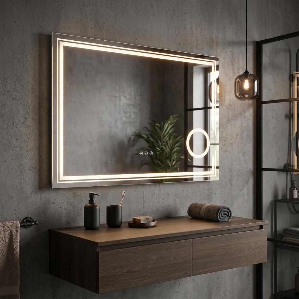 LED-VÄGGSPEGEL 80x60cm HAVEN