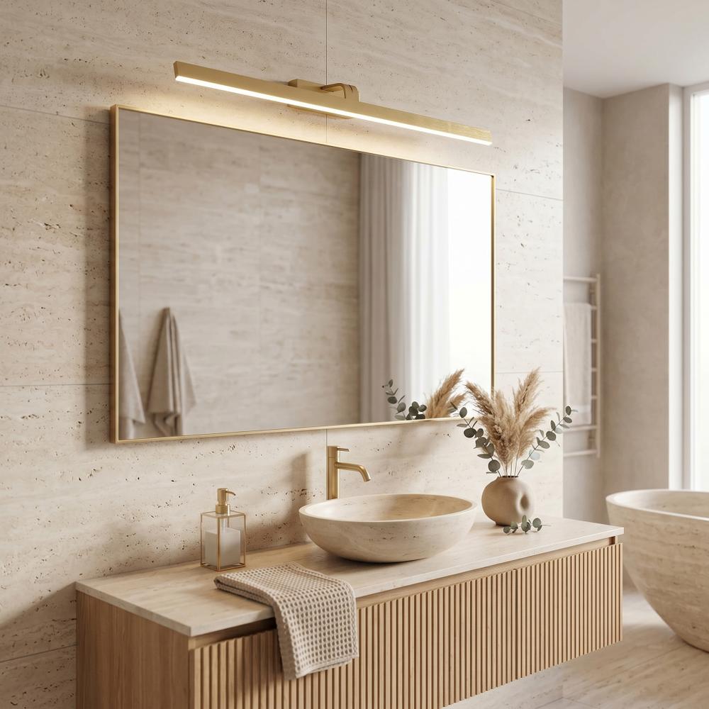 Badrum vägg LED-lampa SWE009-1W 73cm BRUSH GOLD