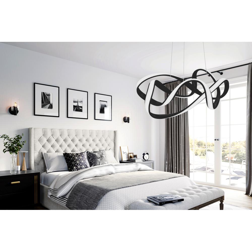 Modern taklampa LED + FJÄRRKONTROLL EVE APP820-CP Svart