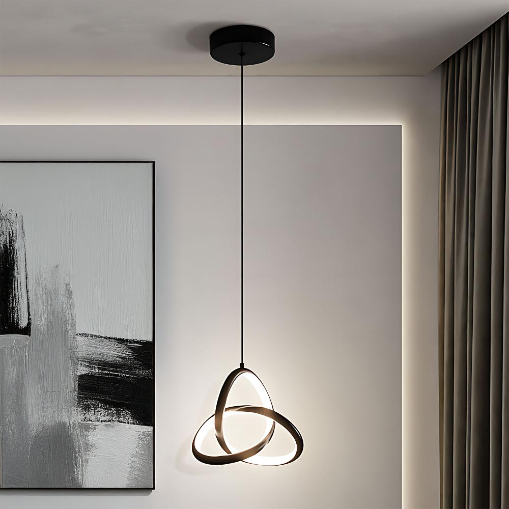 TAKLAMPA HÄNGANDE LED APP1784-CP SVART