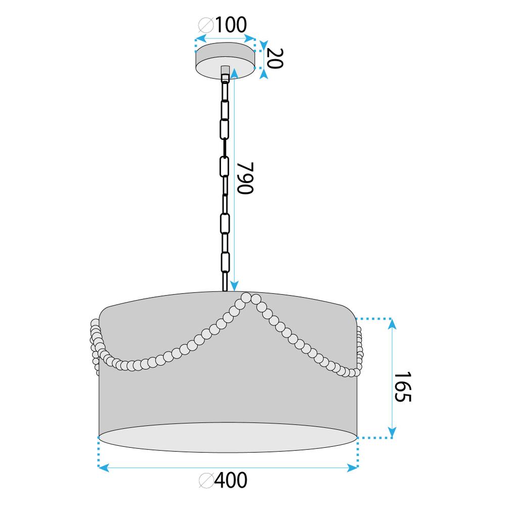HÄNGANDE TAKLAMPA APP1741-1CP 40 cm