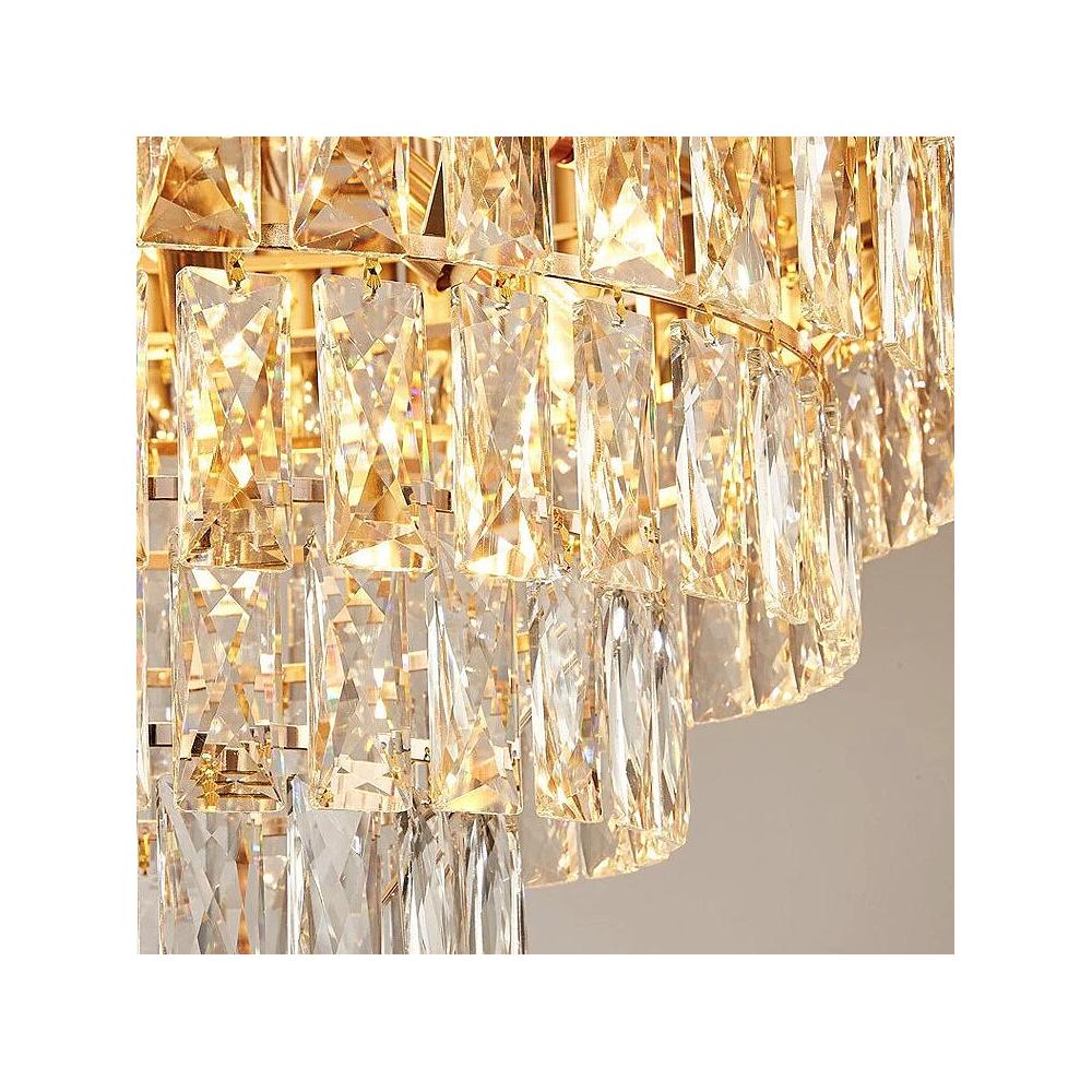 Hänglampa med kristaller G056-CP 50cm Guld