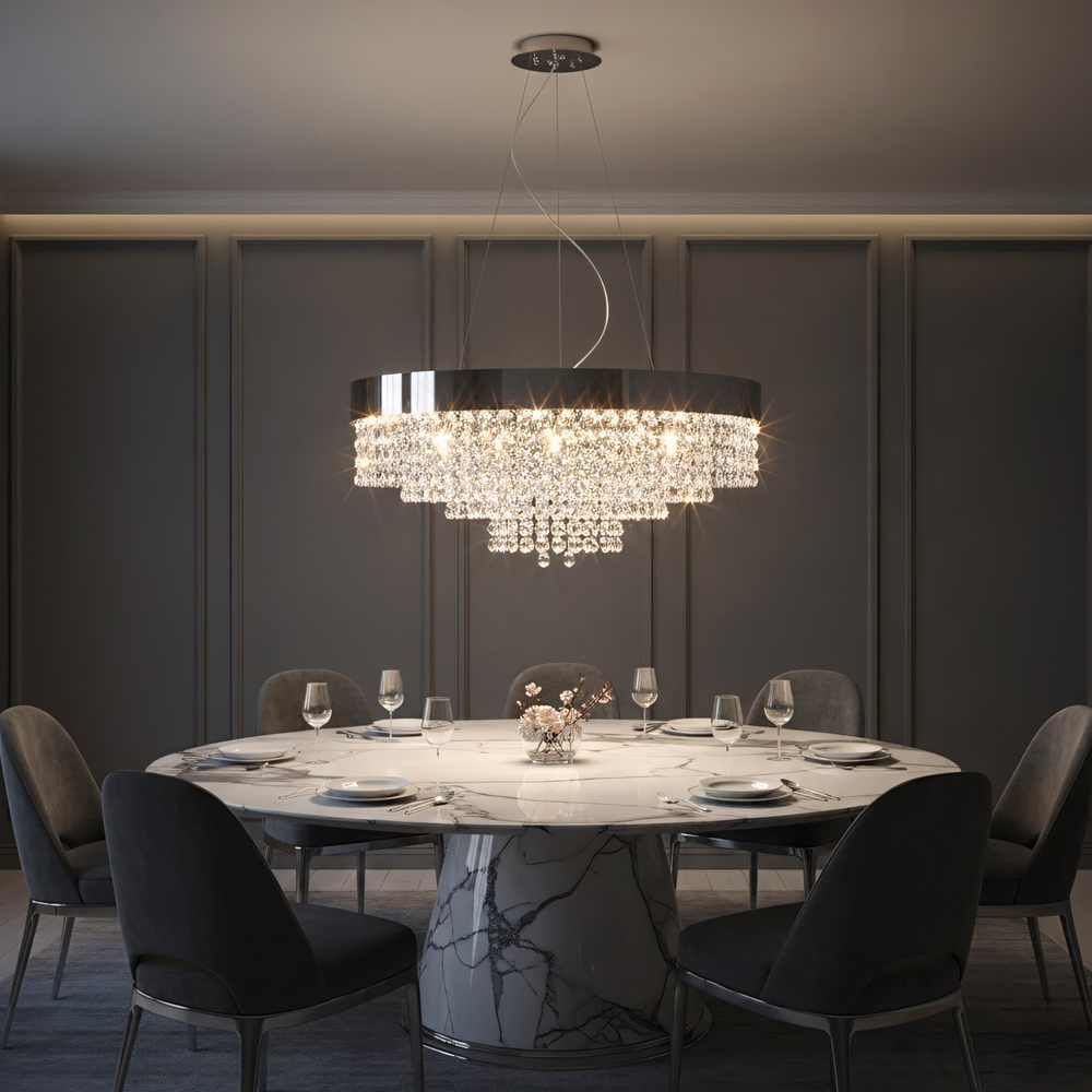 Hängande taklampa APP1786-16CP 60 cm Krom