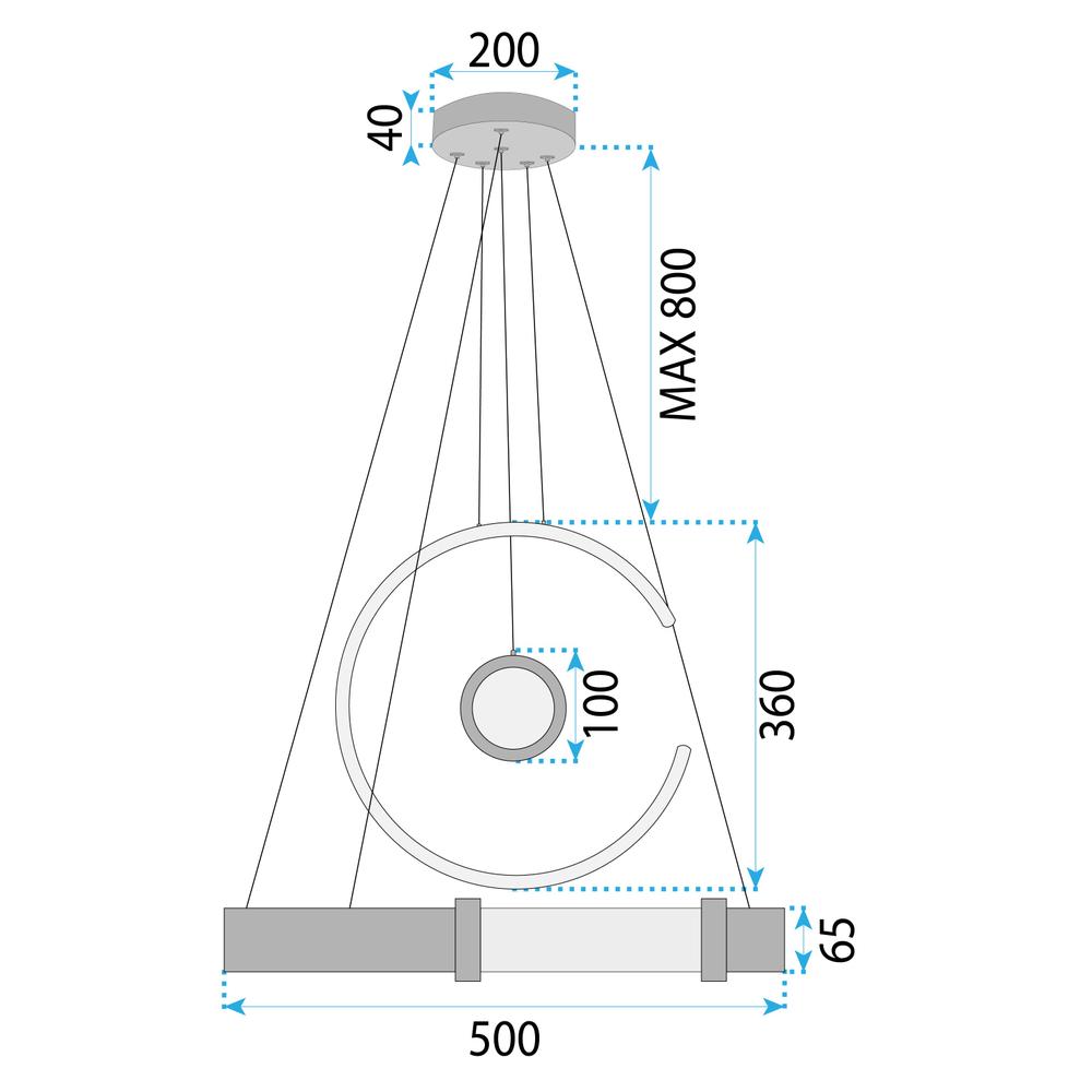 HÄNGANDE TAKLAMPA LED LHJ060-CP GULD
