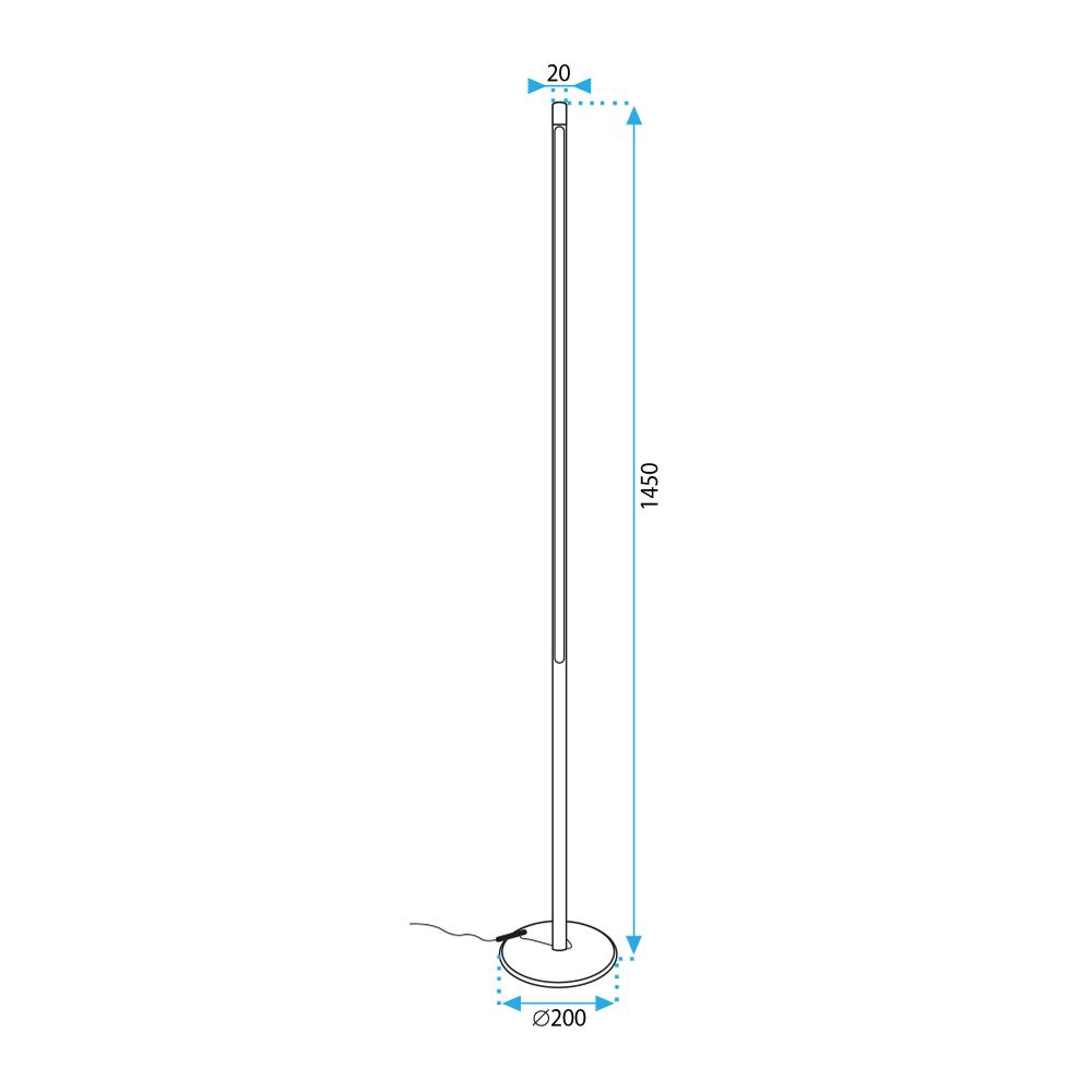 Golvlampa LED APP1415-F Svart