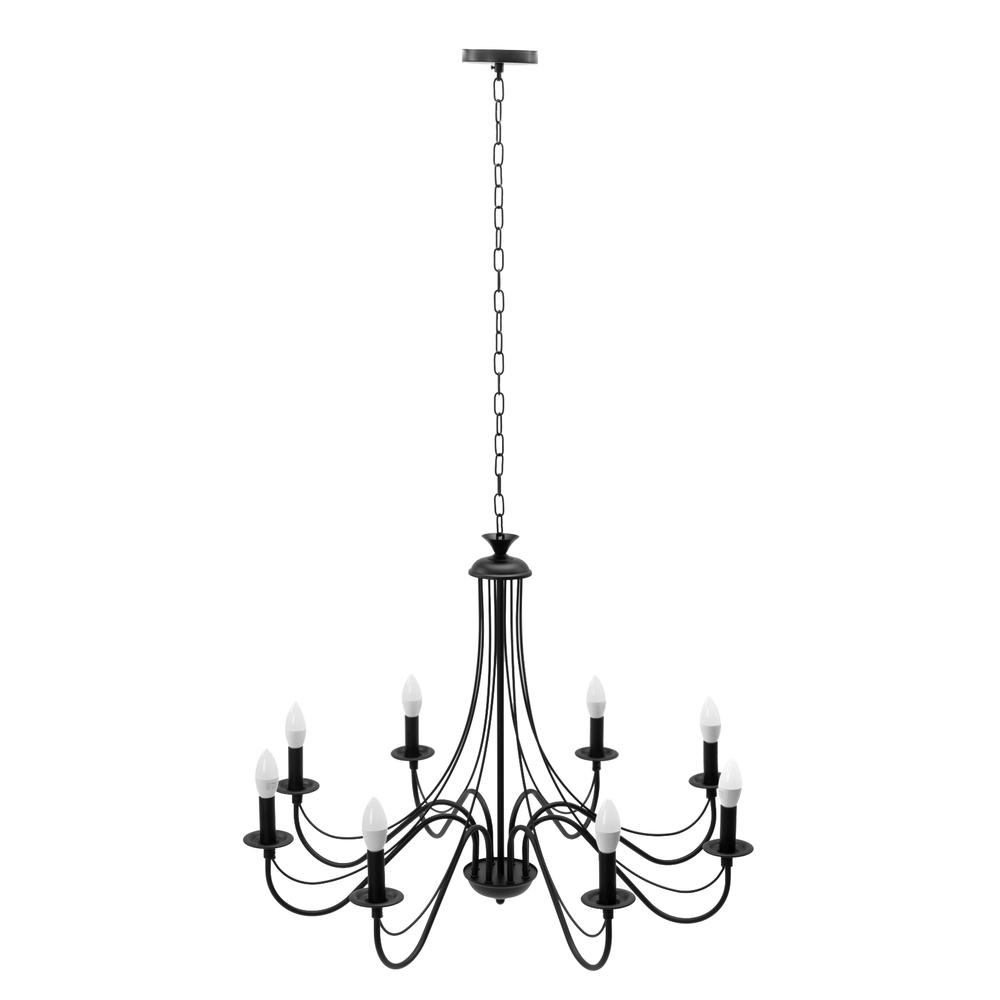 Rustik Takpendel Lampa APP648-8CP Svart
