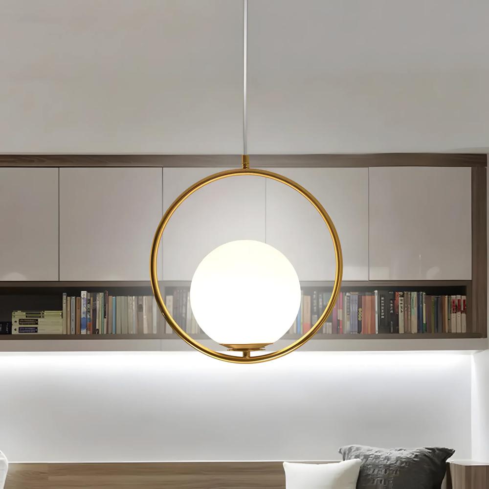 Hängande Taklampa i Glas – Klot G109-1W Guld