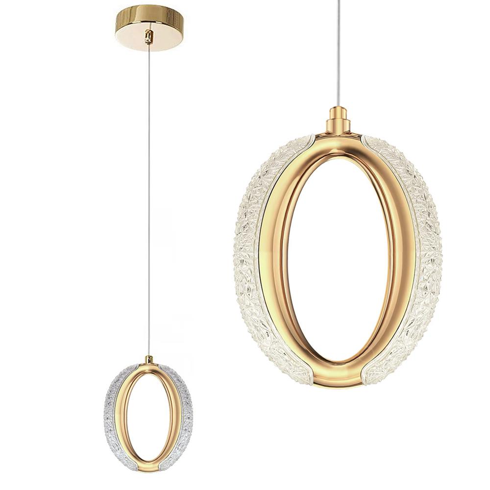 HÄNGLANDE KRISTALLAMPA LED G114-1CP Guld