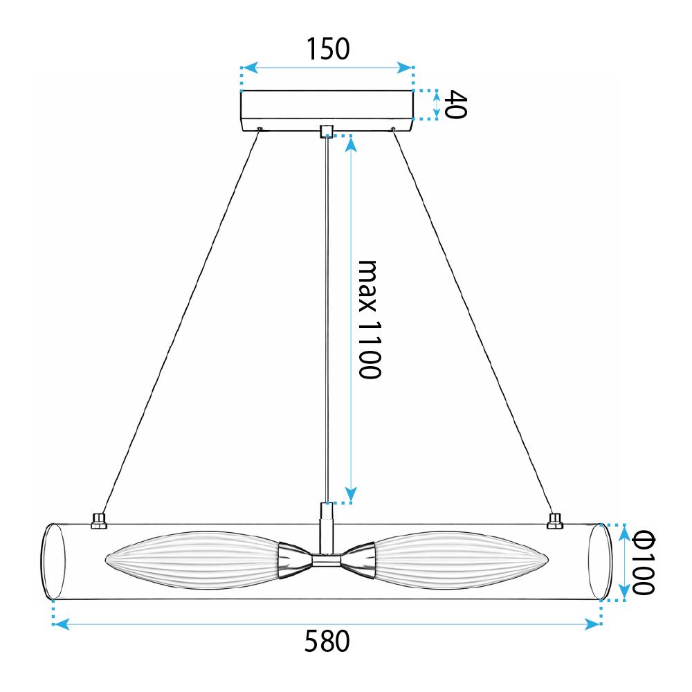 HÄNGANDE TAKLAMPA G152-2CP GOLD