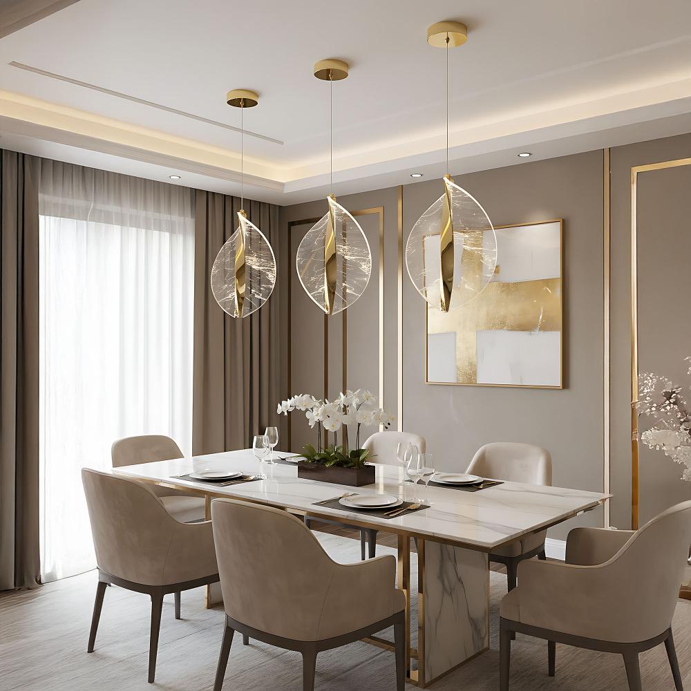 HÄNGANDE LED TAKLAMPA G129-CP GULD