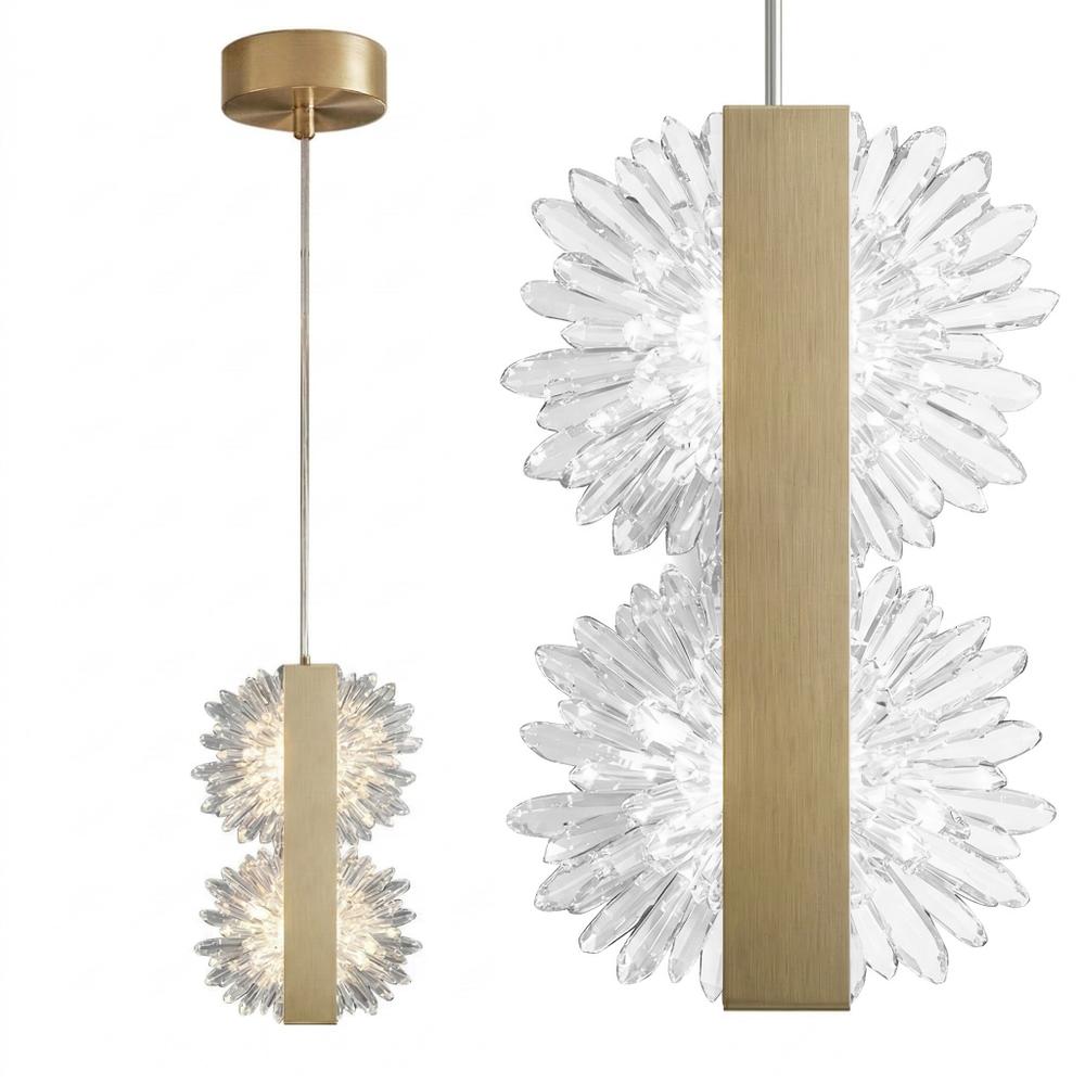 LED-pendellampa G148-2CP Gold Borstad Guld