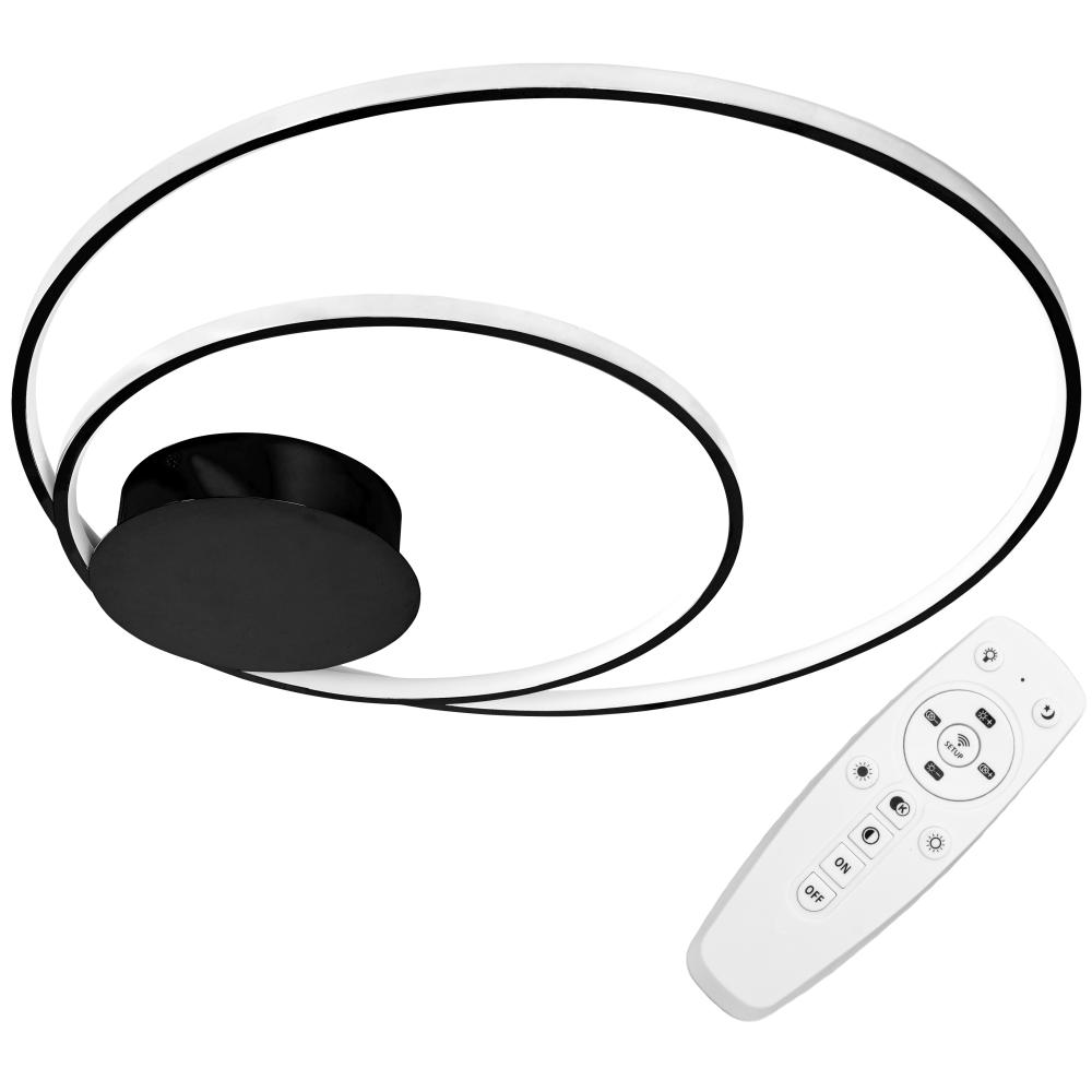 TAKLAMPA MED FJÄRRKONTROLL LED-PLAFOND APP802-C Svart