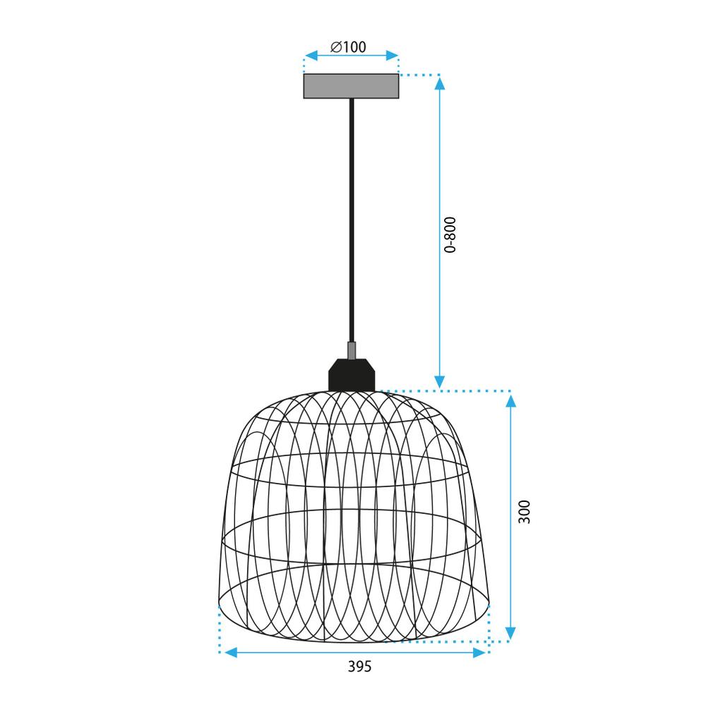 HÄNGANDE TAKLAMPA NATURAL BOHO APP1352-1CP 40 cm