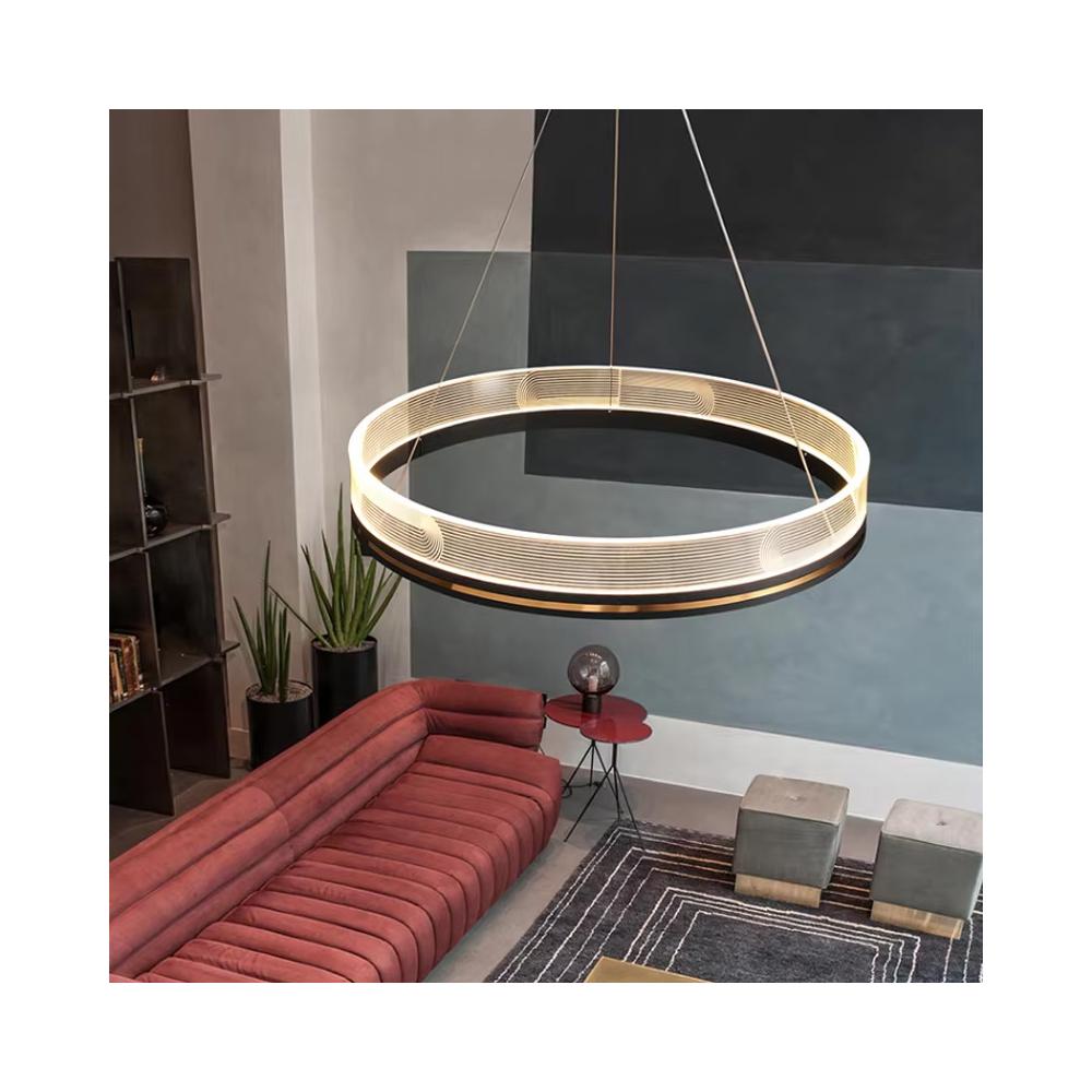 Hänglampa LED APP1192-CP Svart Guld