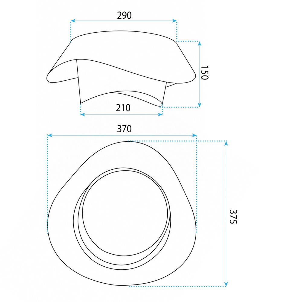 Taklampa LED APP1930-C 40cm WOOD