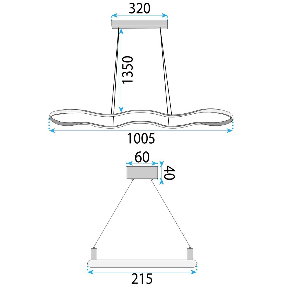 TAKLAMPA HÄNGANDE LED LHJ026-CP SVART