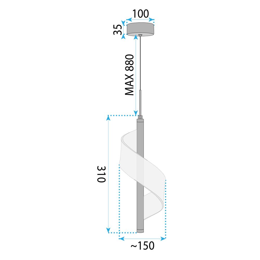 HÄNGANDE LED-TAKLAMPA APP1550-CP GULD