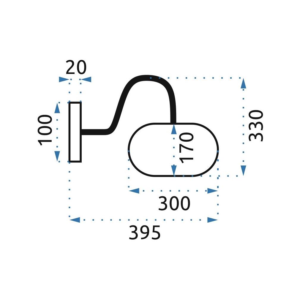 VÄGGLAMPA VÄGGLJUS CFZL-GY180802 PARMA