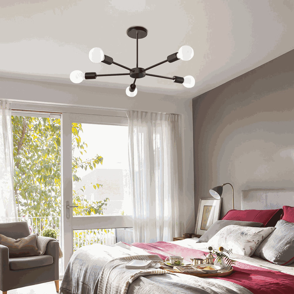 Lampa Pająk 5 APP1024-5CP Czarna