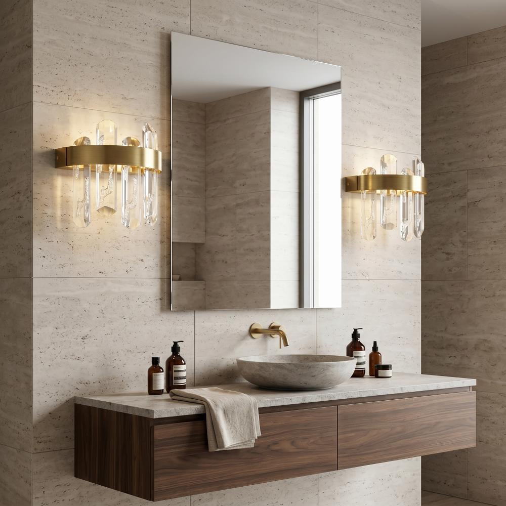 LED-vägglampa SWE075-W Brushed Gold