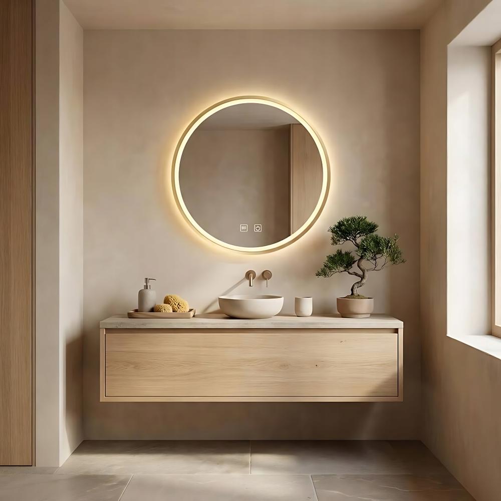VÄGGSPEGEL LED 50 cm MMJ Guld