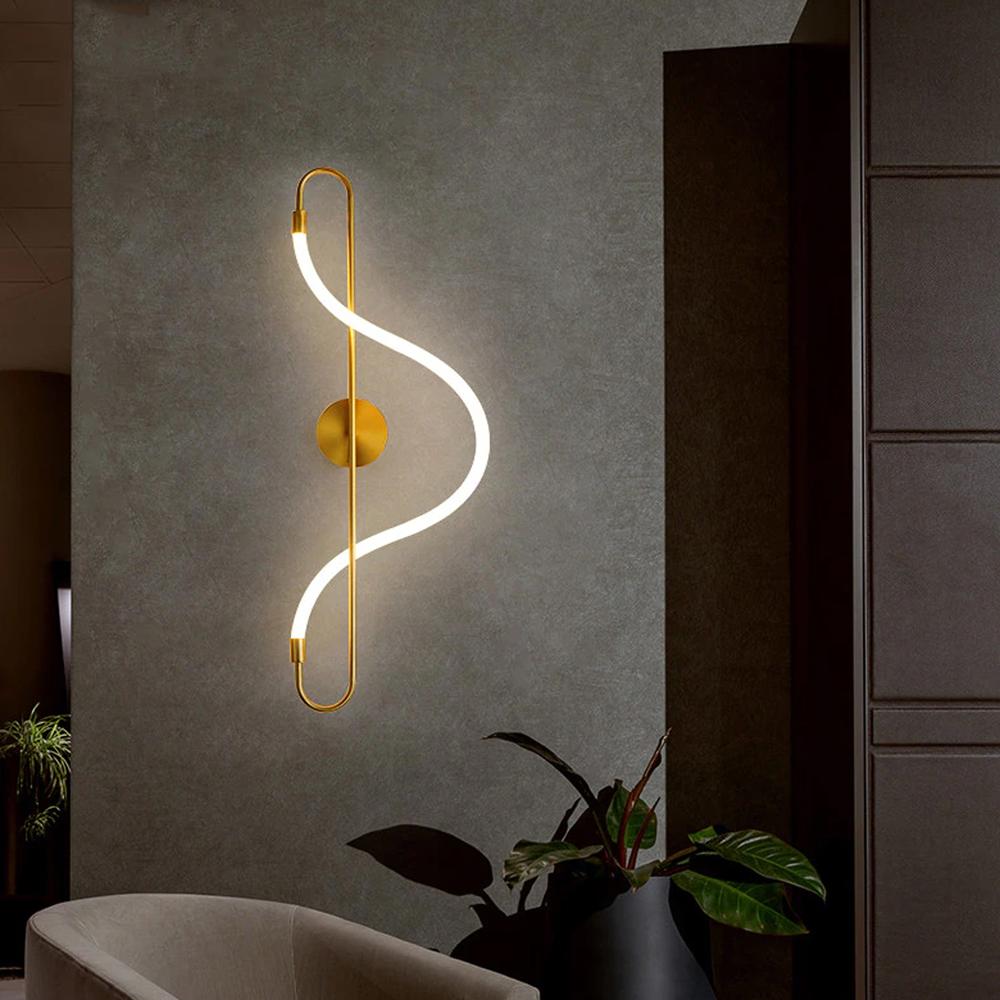 Vägglampa väggarmatur LED APP858-W Long Guld