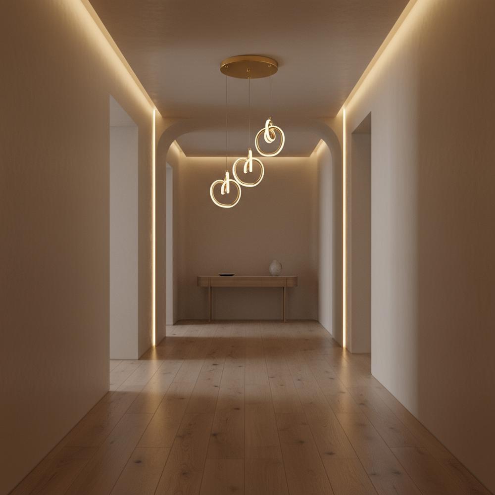 HÄNGANDE LED TAKLAMPA LHJ093-3CP GULD
