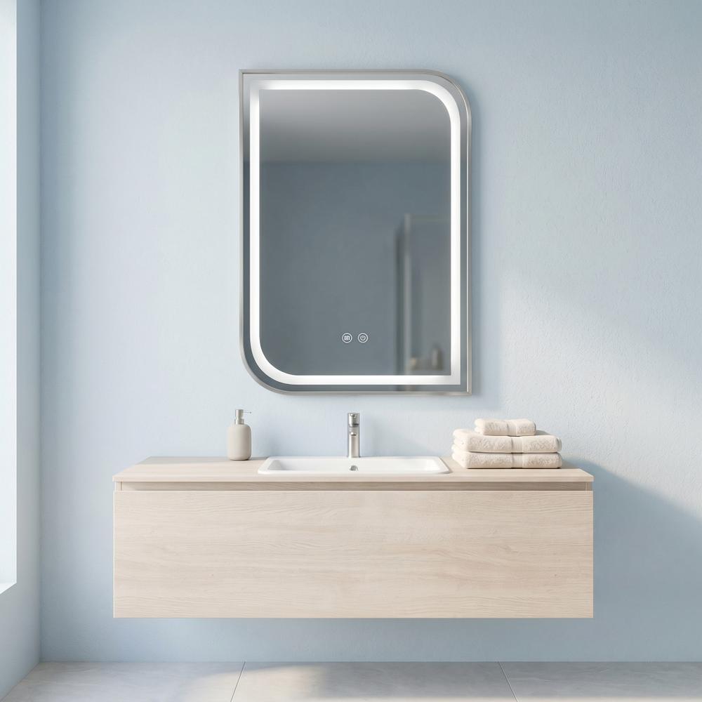 LED-VÄGGSPEGEL ZONE 70x50 BRUSH NICKEL