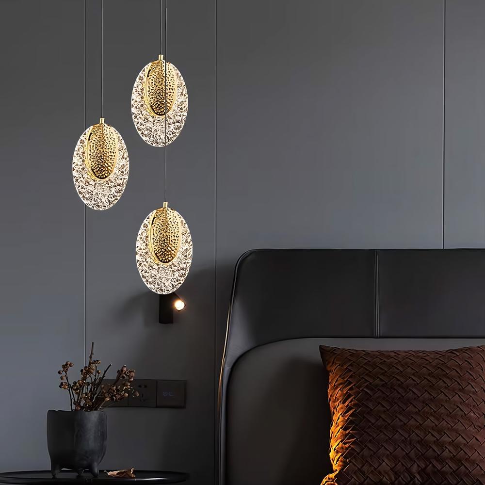 HÄNGANDE KRISTALLAMPA LED G088-1CP Guld