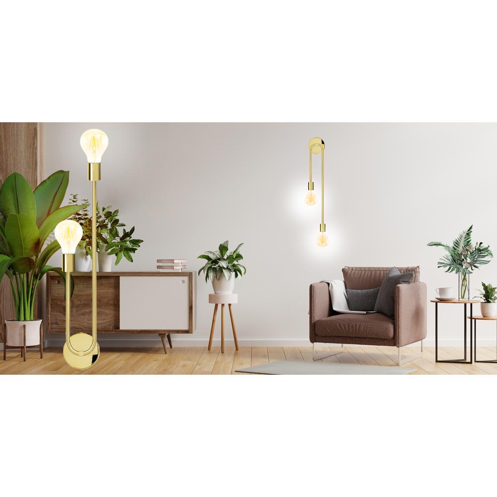VÄGGLAMPA VÄGGLYKTA APP1148-2W guld