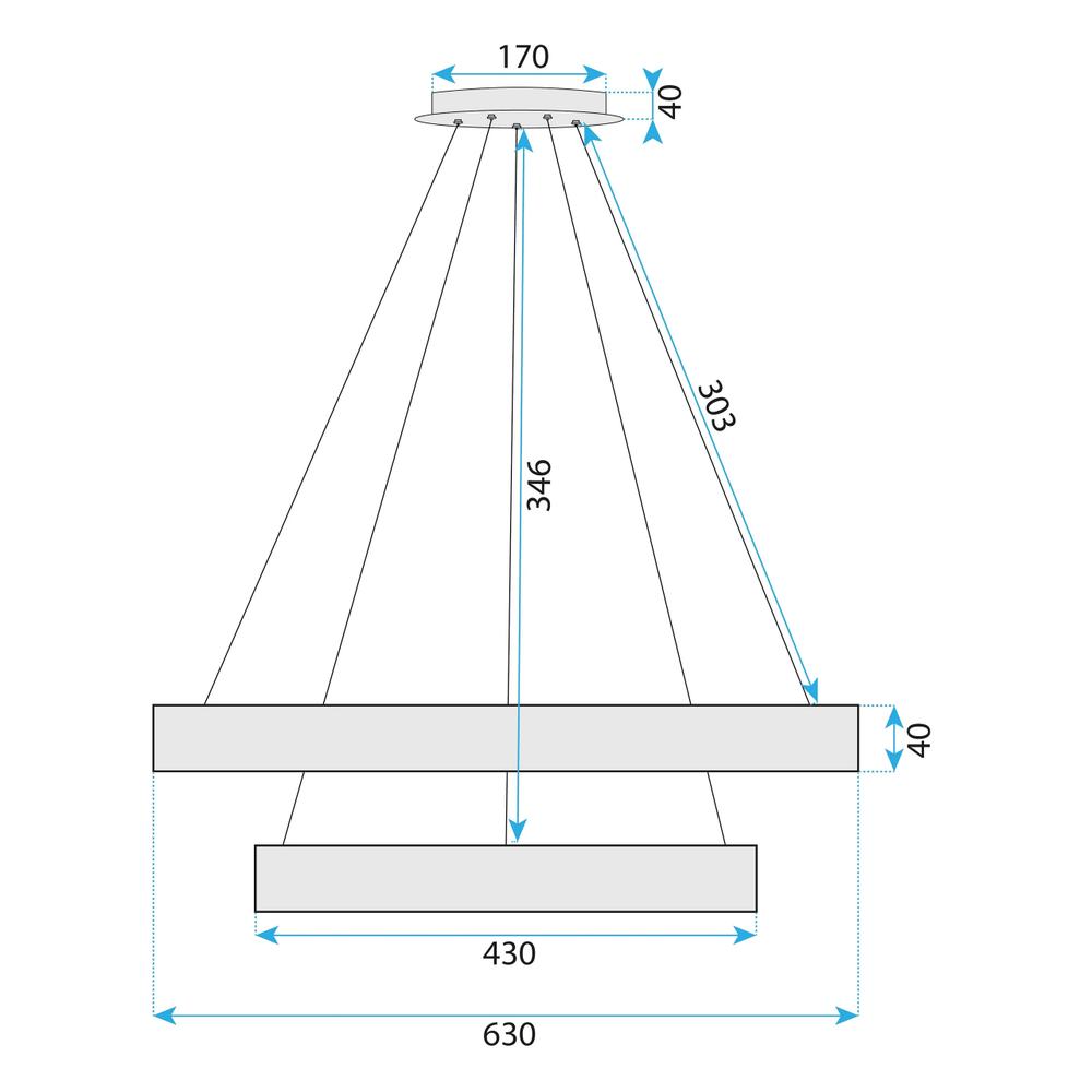 HÄNGLAMPA LED G046-2CP KROM