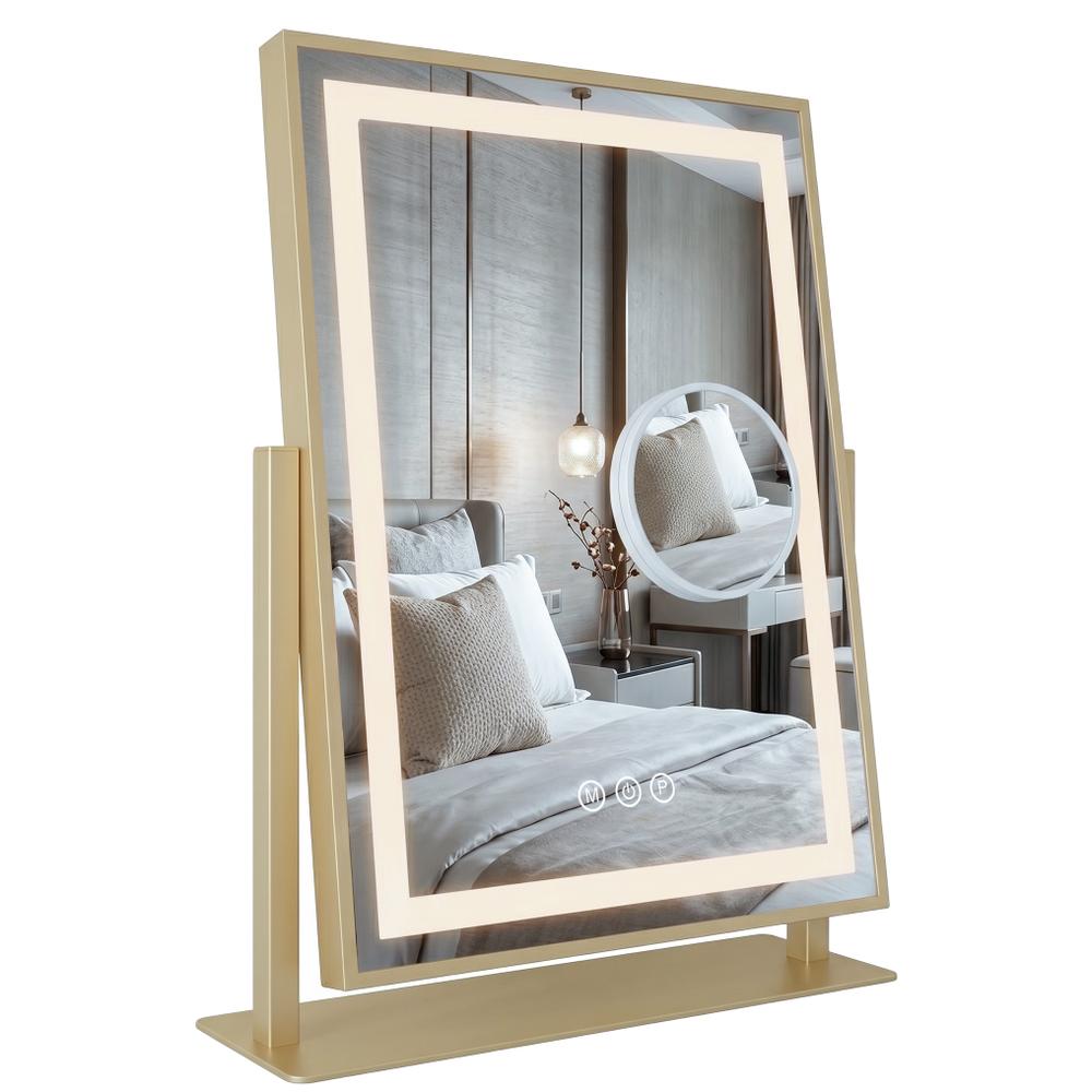LED-spegel LUMI L.Gold 30x40cm