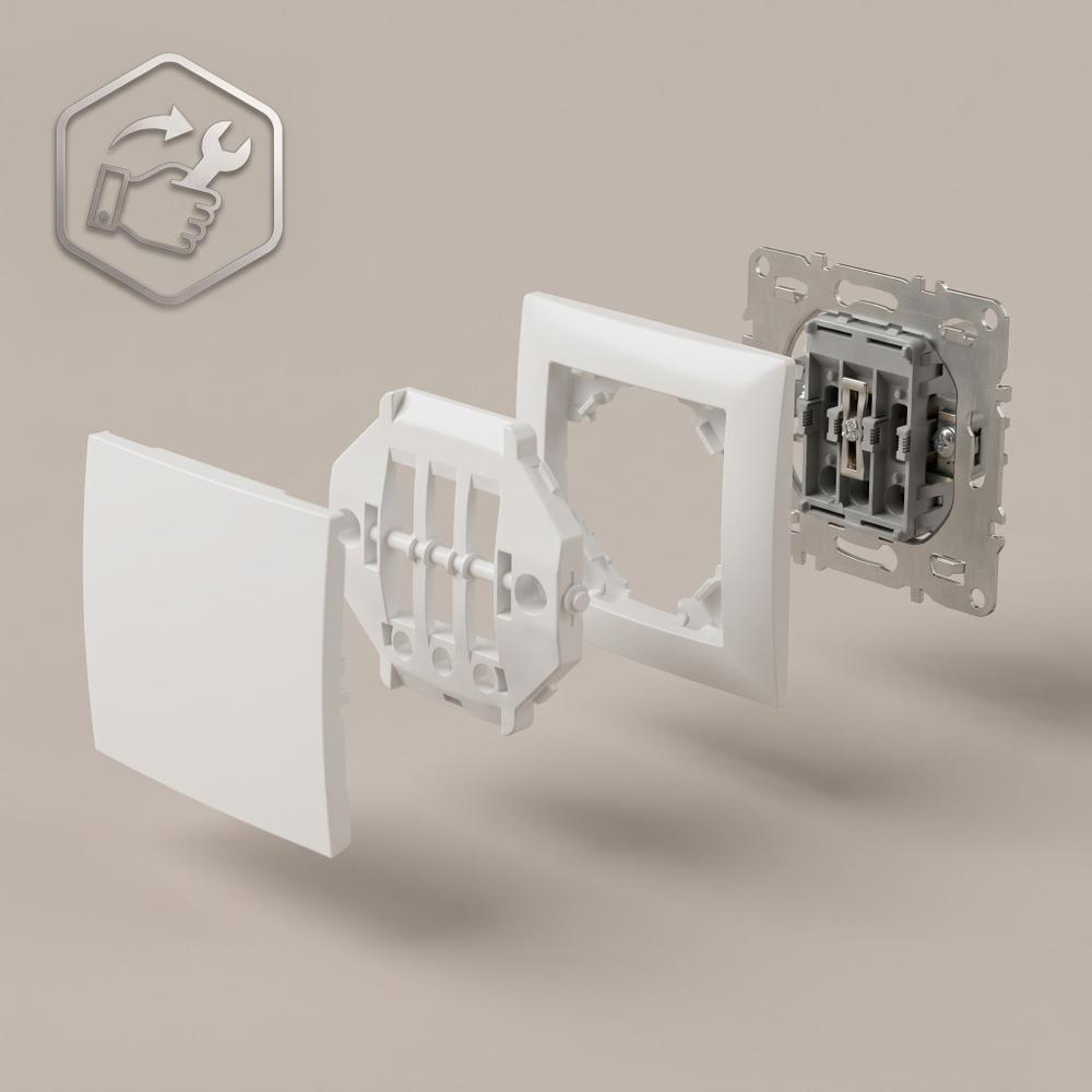 Single Switch with Frame OSTE JNH006-W WHITE