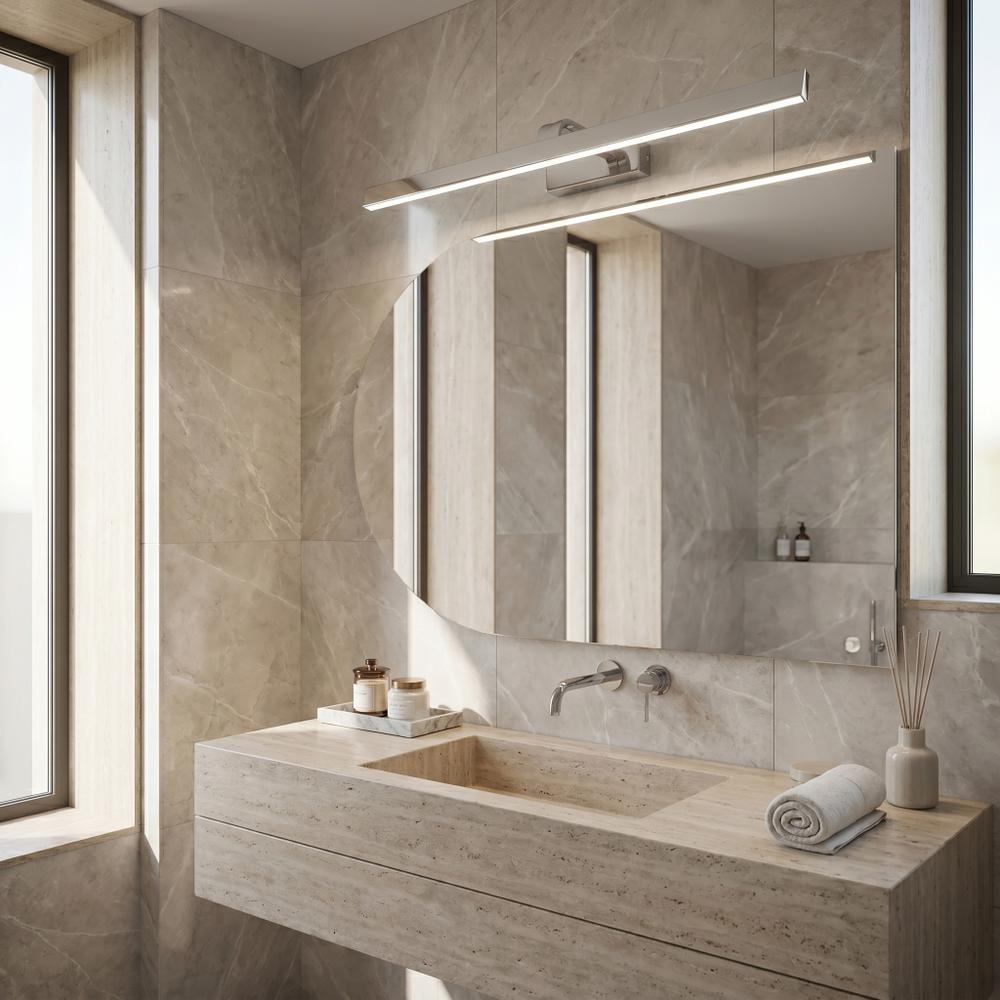 Badrum vägg LED-lampa SWE003-1W 73cm CHROME