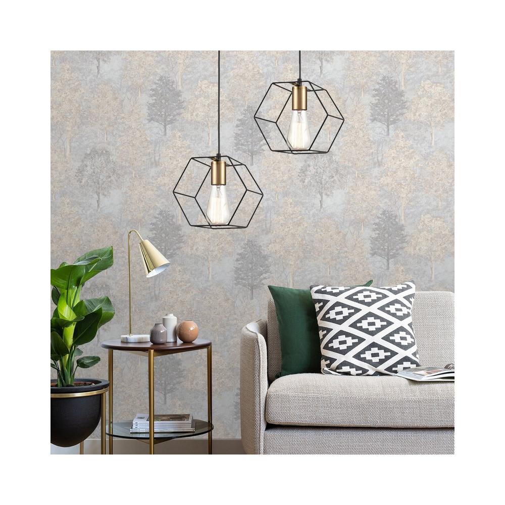 Hängande lampa APP1131-1CP svart-guld