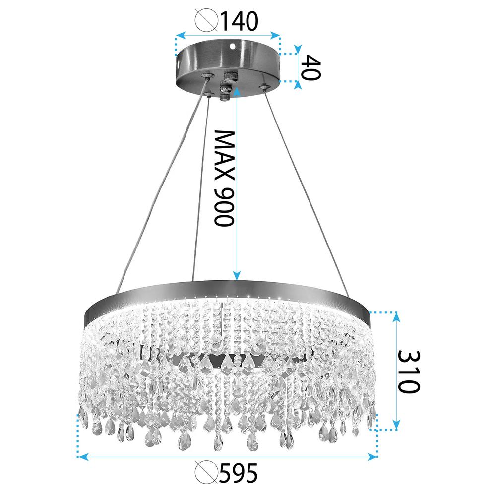 TAKLAMPA HÄNGANDE LED APP1731-1CP Guld 60 cm