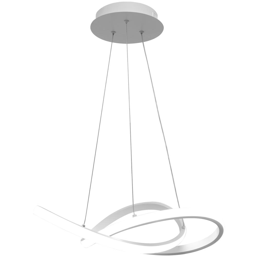 Taklampa Pendel Ring Modern LED + Fjärrkontroll APP392-CP Vit