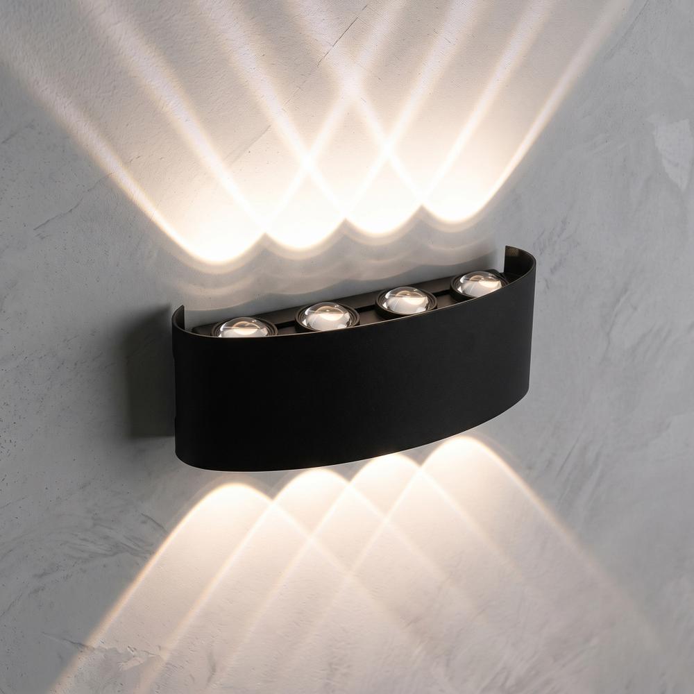 Homlokzati fali lámpa LED JNH041-8G Black
