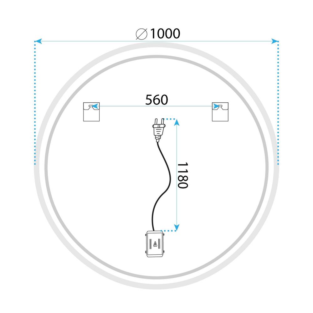 LED-VÄGGSPEGEL SOFT 100