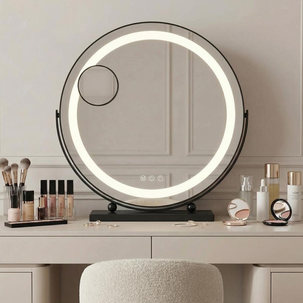 Spegel LED MAKE-UP Svart 40 cm