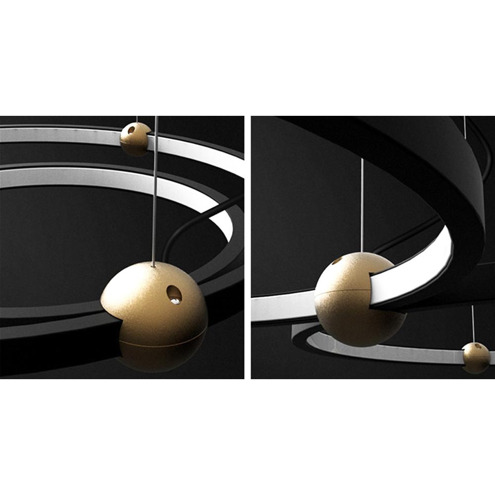 Ring LED-lampa + fjärrkontroll APP692-30-50 Svart